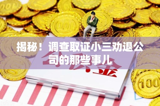 上杭揭秘！调查取证小三劝退公司的那些事儿